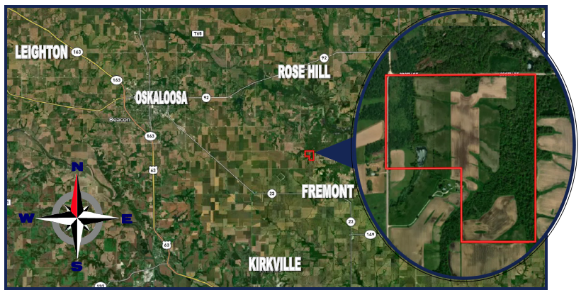 Mahaska County location map