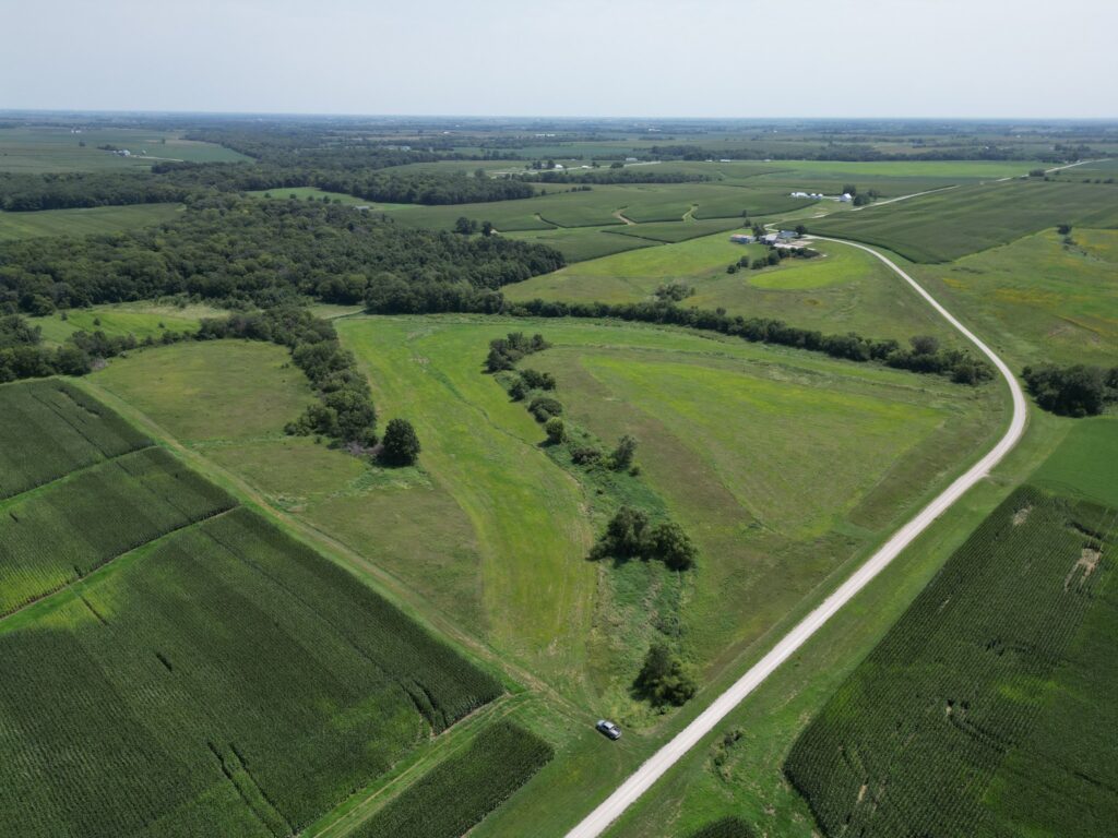 Field edges and timber, McDonald Farm, 272 acres, Wapello County, Iowa