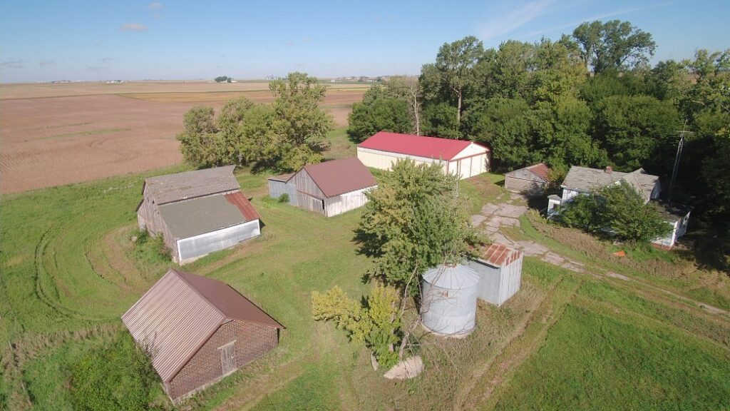 Aerial view of the property