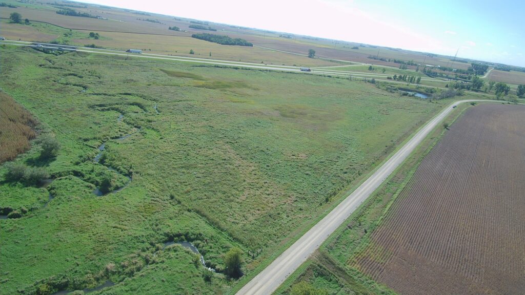 View from the northwest looking southeast